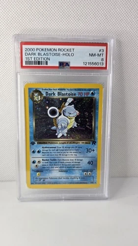 2000 Pokemon Rocket #3 Dark Blastoise Holo 1st Edition PSA 8 Cert# 121556013