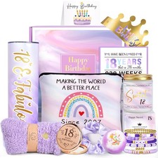 18th Birthday Gifts for Girls 11PCS Unique - Purple Theme, Daughter, Friend