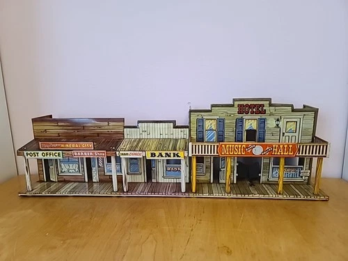 Vintage 1950s Marx Toys Roy Rogers MINERAL CITY Tin Litho Western Town