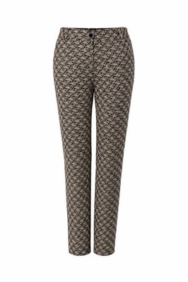 Luisa Damen Hose Lila Mikromuster In Punto Milano Neue Kollektion 