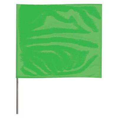 Marking Flag, Vinyl, 18'' Wire Staff, Blank, 18'' L., 100 Pk, 4518Gg-200