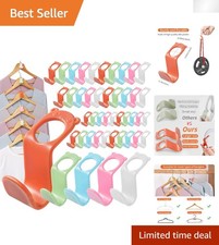 Ultra Space Saving 50PCS Hanger Hooks - Versatile Extenders for All Hanger Types