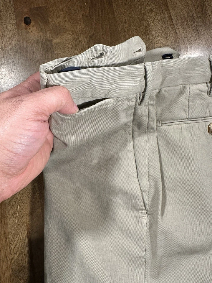 Incotex Solwear Pants 34 Beige Luxury Italian Trouser NWT $299 - Image 3 of 4
