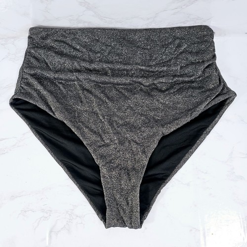 Tempt Me L grau metallic 2-teiliges Rüschen Volant High Waist Bikini Badeanzug Set - Bild 10 von 17