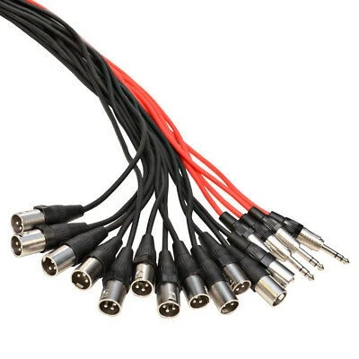 12 Channel 100 Foot XLR Low Profile Snake Cable with 4 TRS Returns PA/DJ Stage - Image 4 of 4