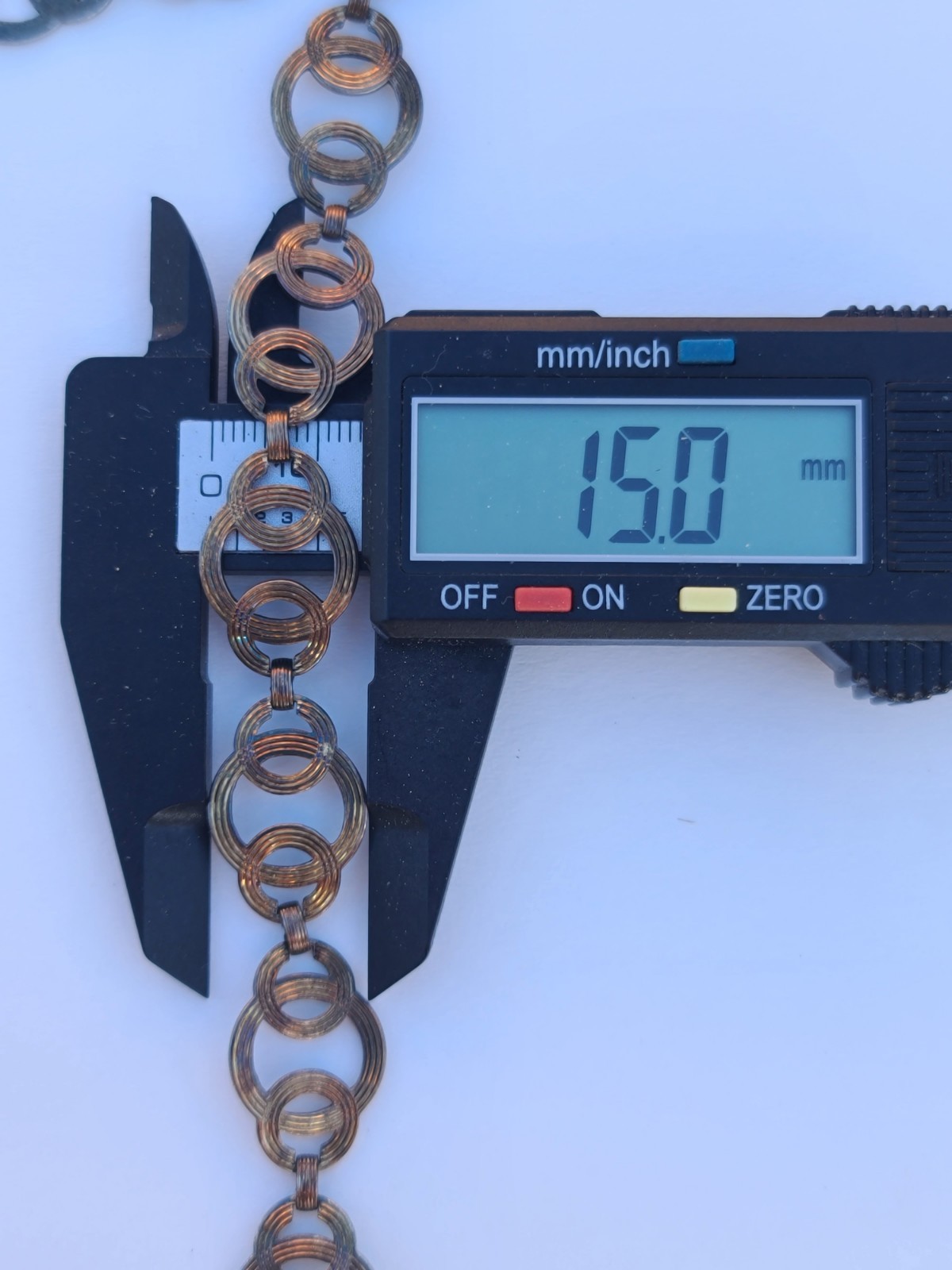 Vtg Sterling 925 Solid Silver Circle Link Choker … - image 9