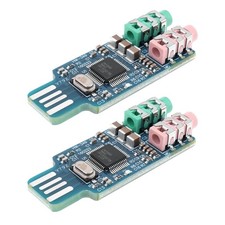 2pcs CM108 USB Sound Card Chip Drive Free Sound Card Convenient Stereo Extern...