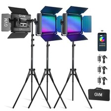 GVM RGB LED Video Light Kit, Dimmable Photography Lighting with APP Control, ...