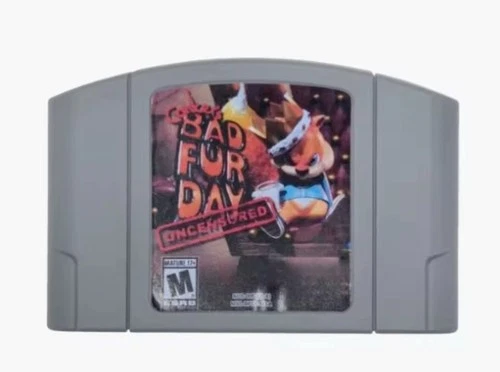 New Nintendo 64 Conker's Bad Fur Day Uncensored N64 Nintendo 2001 Game Cartridge