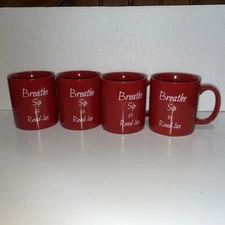 Red Mugs Set of 4, 24Oz Jumbo Mugs, Large Coffee Mugs for Coffee, Hot Cocoa, Tea