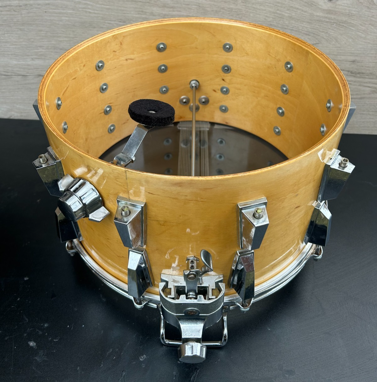 1980's ARIA 14"x08" 10-lug Snare Drum Parallel Action Strainer **VIDEO DEMO* photo 13