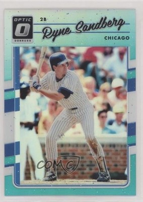 2017 Panini Donruss Optic Aqua Prizm 22/299 Ryne Sandberg #163 HOF 0y5