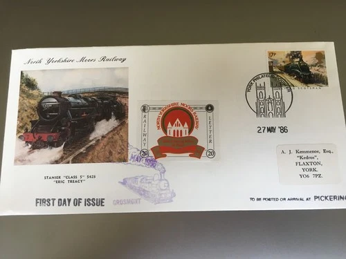 GB STAMPS NORTH YORKSHIRE MOORS RAILWAY FIRST DAY COVER REF No 4400