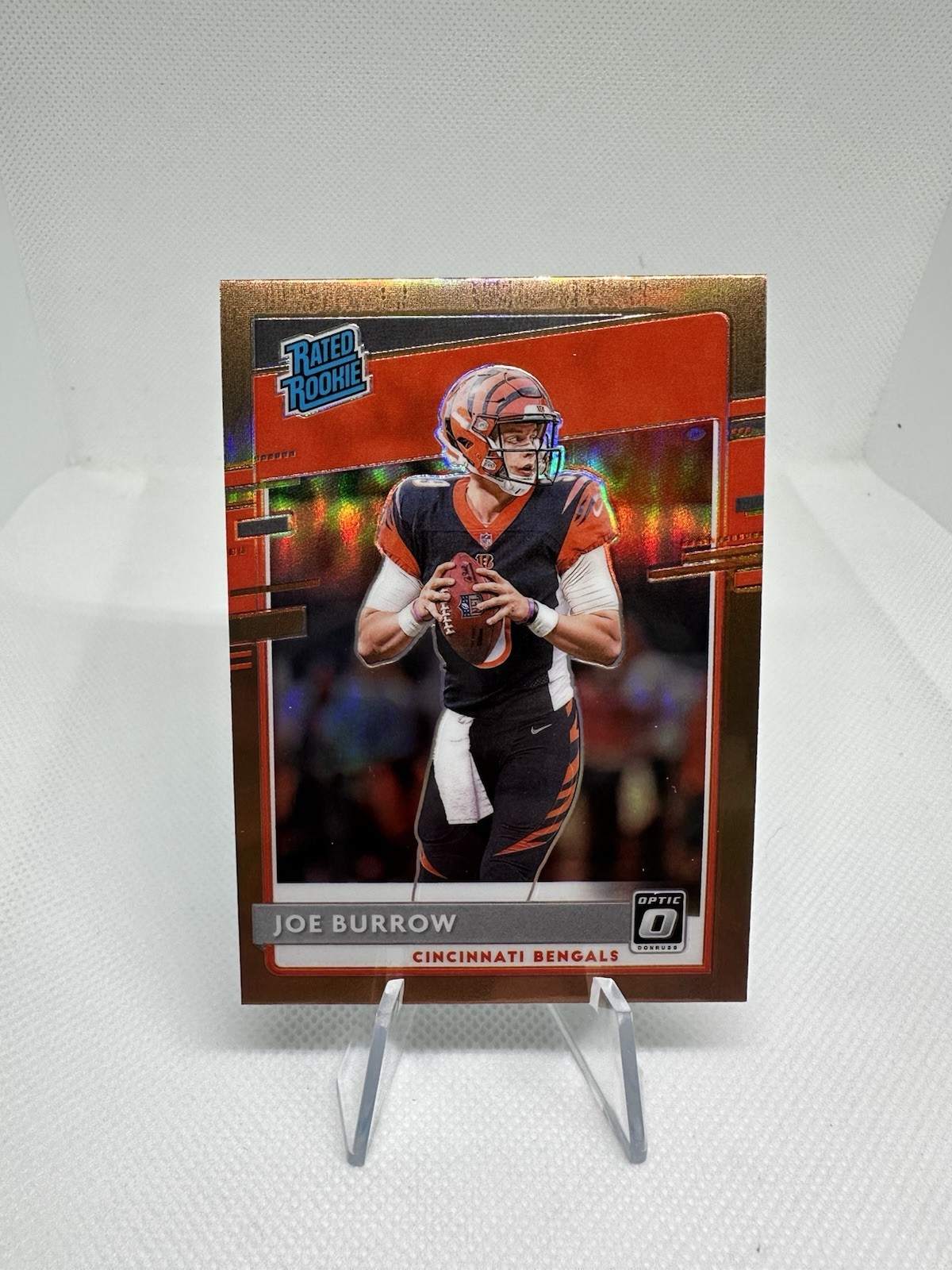 2020 Panini Donruss Optic - Rated Rookies Joe Burrow #151 Bronze Prizm (RC)