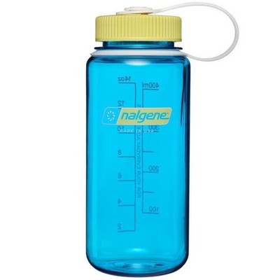 Nalgene Sustain 16oz Wide Mouth Bottle (Blue Atoll) Endive Cap Recycled Reusable