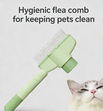 Gentle Pet Grooming Knot Detangler Comb Long Handle Shedding Brush for Cat Dogs