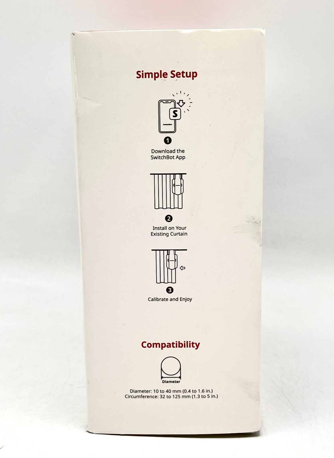 SwitchBot Curtain 3 2-Pack Automatic Curtain Opener 9.8 Feet - White