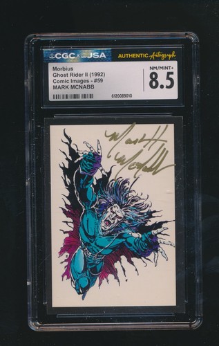 MORBIUS 1992 GHOST RIDER II COMIC IMAGES MARK MCNABB AUTO GRADED CGC 8.5