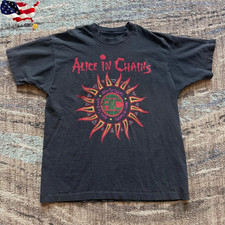 Alice In Chains Sun Logo 90s Grunge Band Shirt