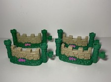 Fisher Price Little People LIL KINGDOM Castillo Piedra Valla Pared Repuesto 4 Piezas