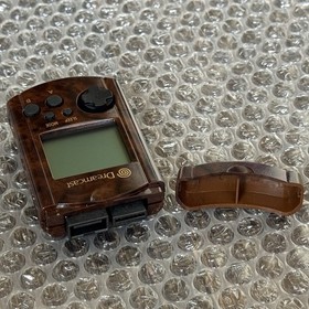 Sega Dreamcast Wood Grain VMU Visual Memory Unit + Cap HKT-7000 JPN | US SELLER
