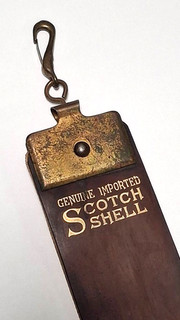 Imported Scotch Shell Razor Strop Scotch Linen Canvas Backing Vintage