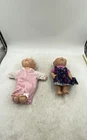 Vintage Cabbage Patch Kids Dressed Up Brown Eyes Baby Dolls Lot Of 2