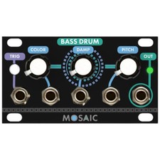 Mosaic Bass Drum Generator Eurorack Synth Module, Black