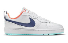 Nike Court Borough Low 2 GS Shoes Youth Size 6Y White Purple Orange BQ5448 112