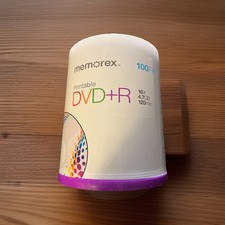 Memorex DVD R 16X 4.7 GB 120 min 100-Pack Spindle Brand New Sealed