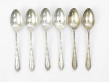 Antique Sterling Silver Walker & Hall c.1910 Set of 6 Miniature Spoons 80 grams