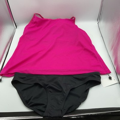 Nike SWIM 2 Piece Swimwear Bikini Women's Pink and Black Size XL NWT