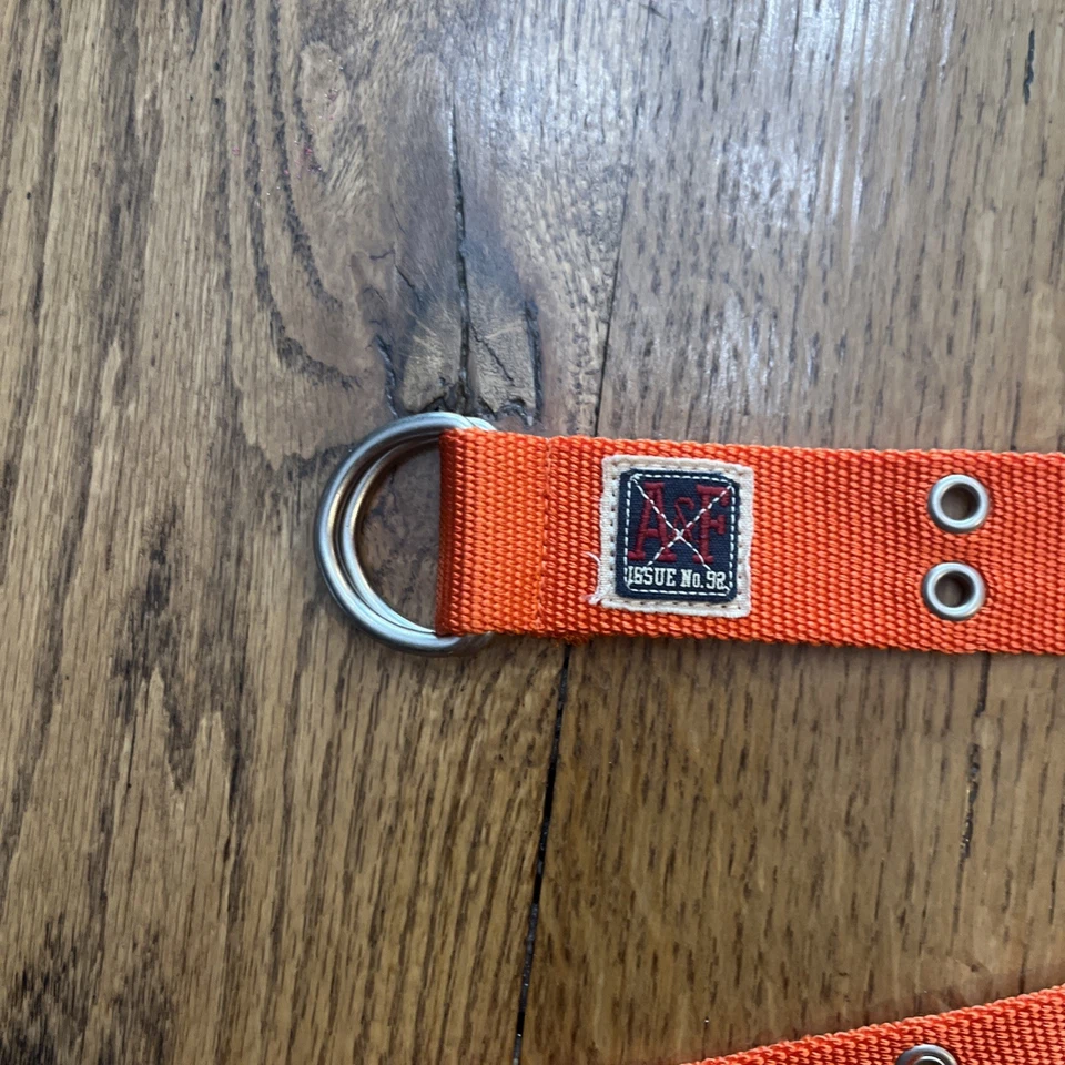 Cinto de ilhós vintage Y2K Abercrombie & Fitch A&F laranja, comprimento 40" - Imagem 2 de 4