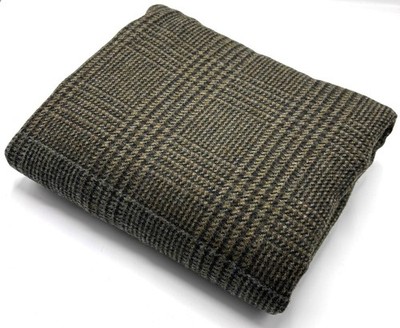 grün karierter Wollstoffrest Wollkissen Patchwork 3,0m x 1,30m 500g