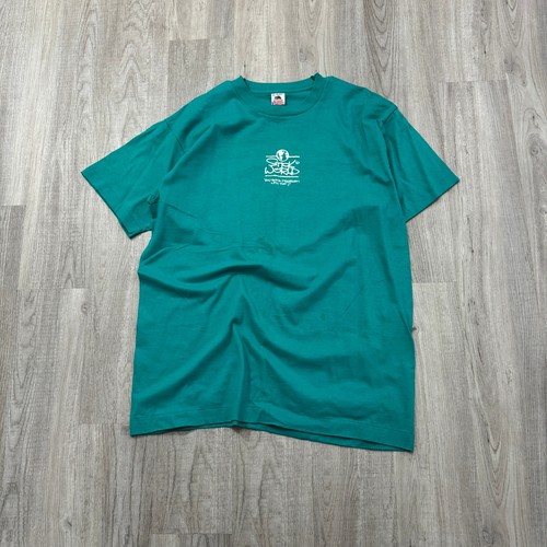 Vintage Stickworld Shopaholic Shirt Size Extra Large XL Teal 90s Single Stitch - Picture 2 of 8
