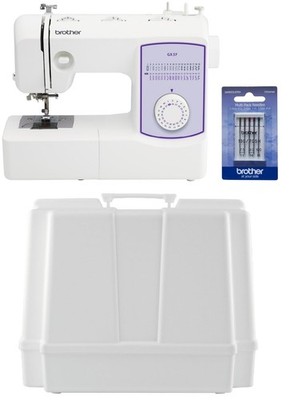 GX37 37-Stitch Sewing Machine, Hard Plastic Storage and Carry Case and 5-Piec...