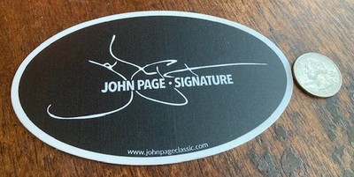 John Page Signature Custom Electric Guitars STICKER - Boutique Austin Texas USA