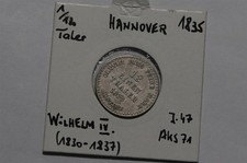 🧭 🇩🇪 GERMANY HANNOVER 1/12 THALER 1835 SILVER B91 ZY2
