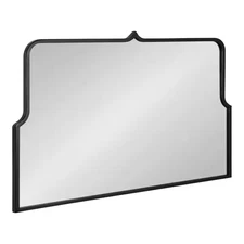 Gezella 37.12 In. W X 23.87 In. H Black Scalloped Decorative Wall Mirror