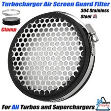 4 Turbo Mesh Guard Turbo Screen Inlet Grill Protector Air Filter W Clamp Steel 4 Turbo Mesh Guard Turbo Screen Inlet Grill Protector Air Filter W Clamp Steel