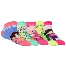 Steven Universe Socks Women's 5 Pair Character Ankle Socks With Pleated Cuff