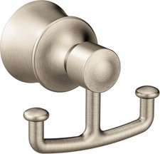 Moen Dartmoor Towel Robe Hook Brushed Nickel Bathroom Wall Mounted 2-Prong