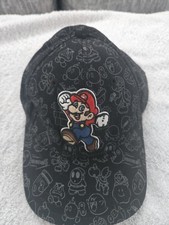 Nintendo Super Mario Brothers Villains Black Hat Cap Pro Flex All Over Print