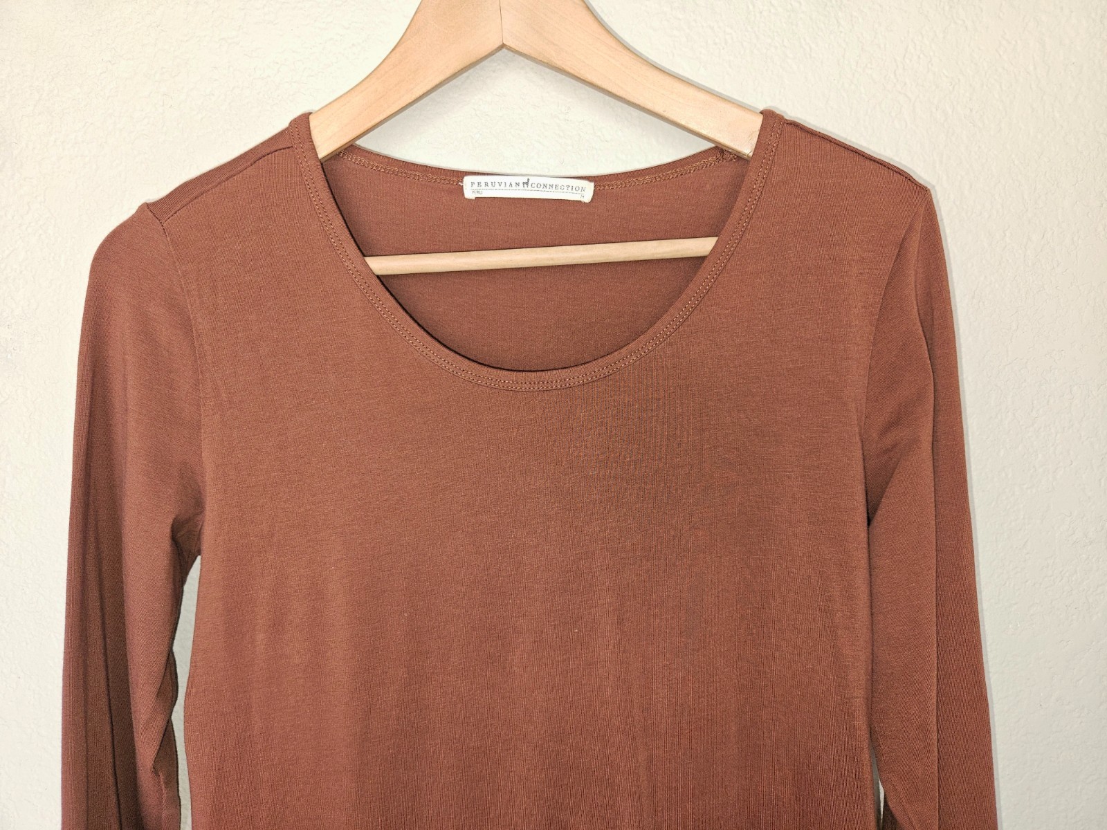 Peruvian Connection Layering Tee Size Medium Nutm… - image 3