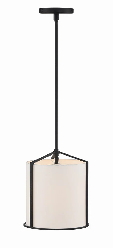 Crystorama Lighting Group CAR-9201 Carlyn 10"W Mini Pendant - Black - Image 3 of 4