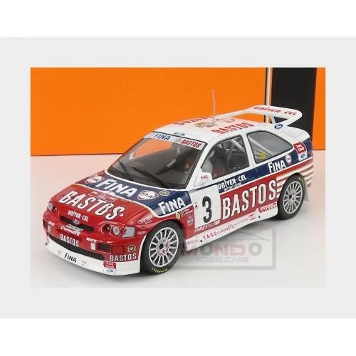 1:24 IXO Ford Escort Rs Cosworth Bastos #3 Rally Ypres 1995 P.Snijers 24RAL017A - Immagine 2 di 2