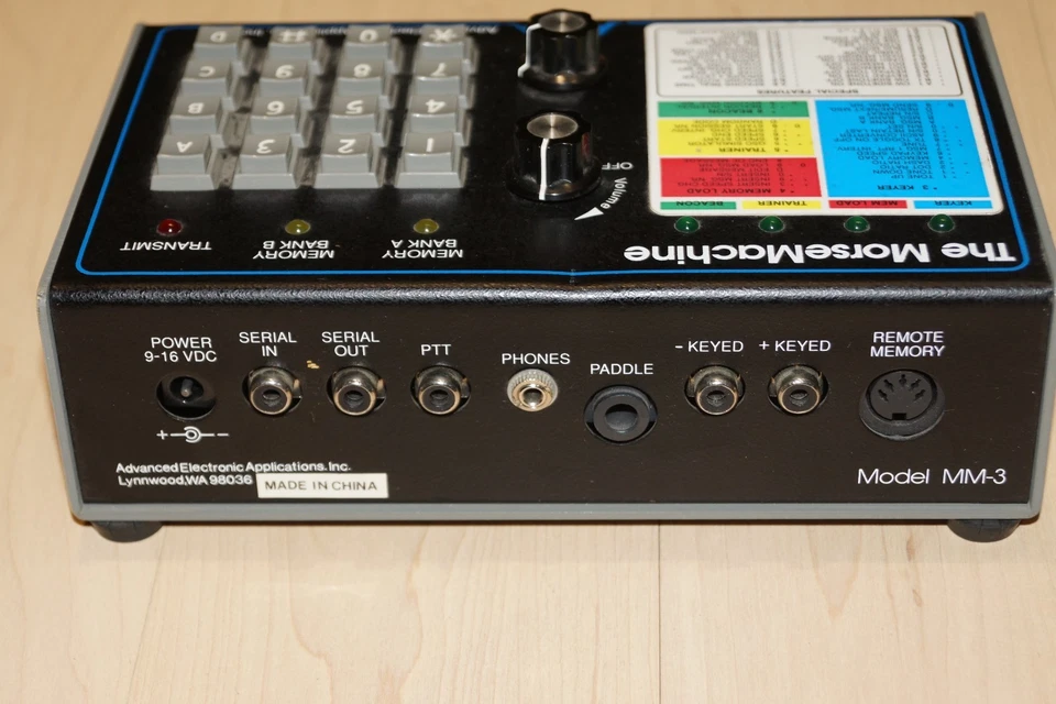 AEA MM-3 Morse Machine Contest Keyer Trainer w/AC Adapter - Image 3 of 4