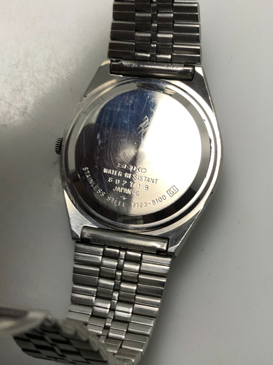 SEIKO TYPEⅡ 7123-8100 純正バンド　クオーツ稼働品 Seiko Type II Quartz 7123-8100 Day/Date Vintage Men's Watch