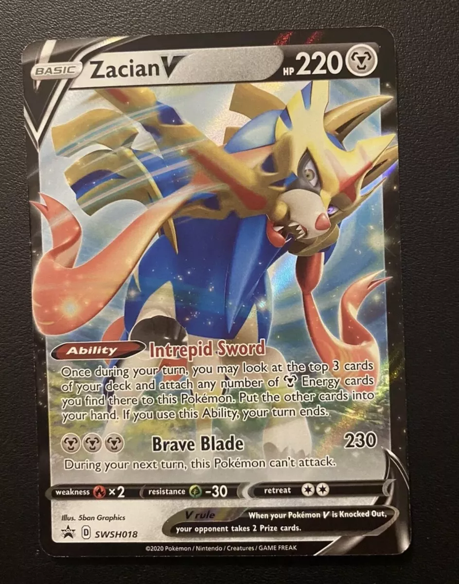 Pokemon Zacian V Promo Card SWSH018