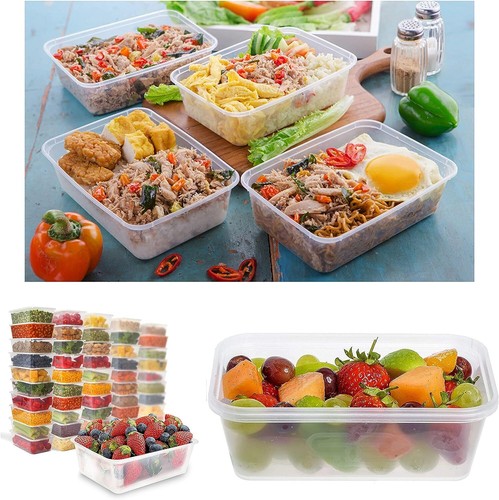 Food plastic containers microwave & freezers safe takeaway All sizes available - Picture 7 of 14